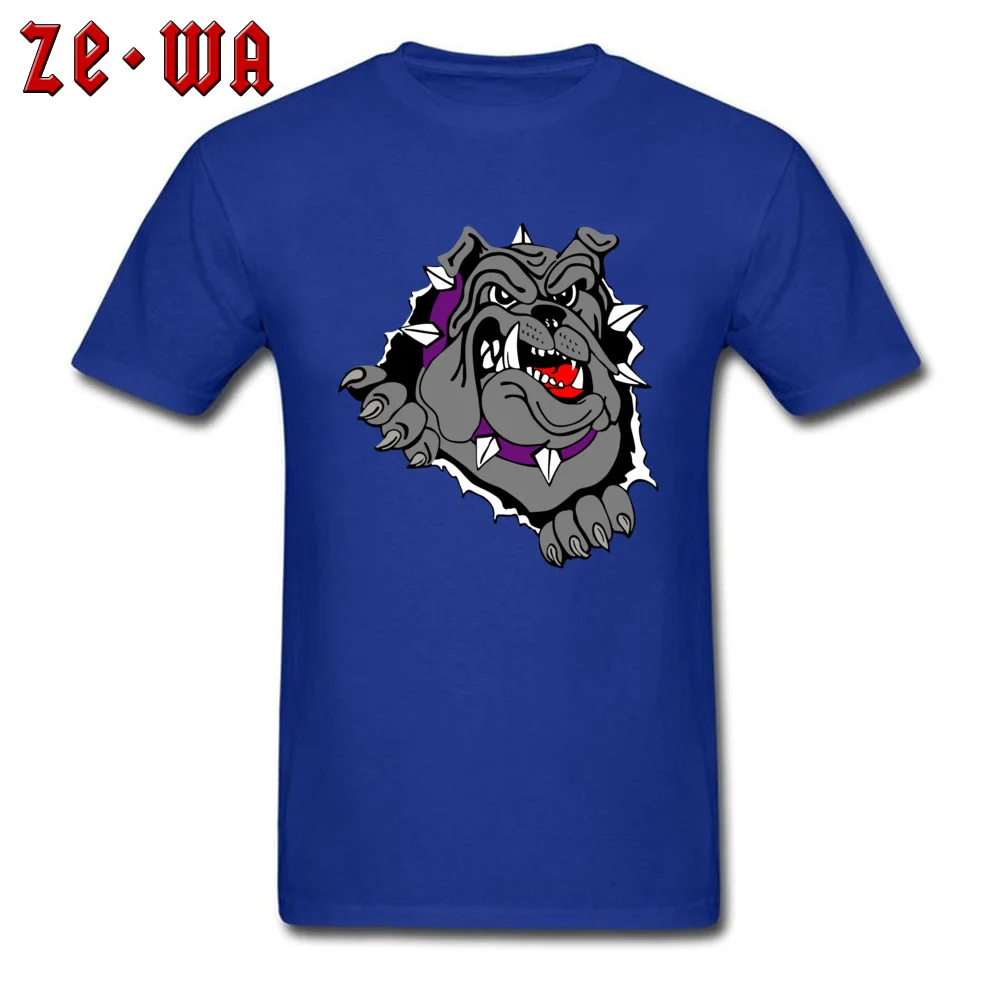 Bulldog T-Shirt Short Sleeve Leisure Cute Men's Summer Tops Shirt Leisure Tops Shirt O Neck All Cotton Free Shipping Bulldog blue