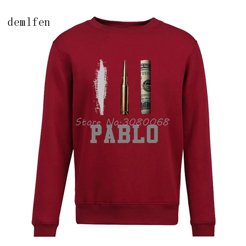 

New Spring Autumn Fashion Brand Clothing Hoodies Men Narcos Pablo Escobar Hoodie Thicken Fleece Male Pullover Sweatshirt