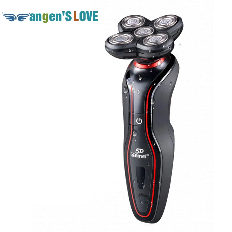 KEMEI KM-6183 Washable 5 Heads Rechargeable Electric Shaver Triple Blade Electric Razor Men's Face Care 5D Floating Shaver