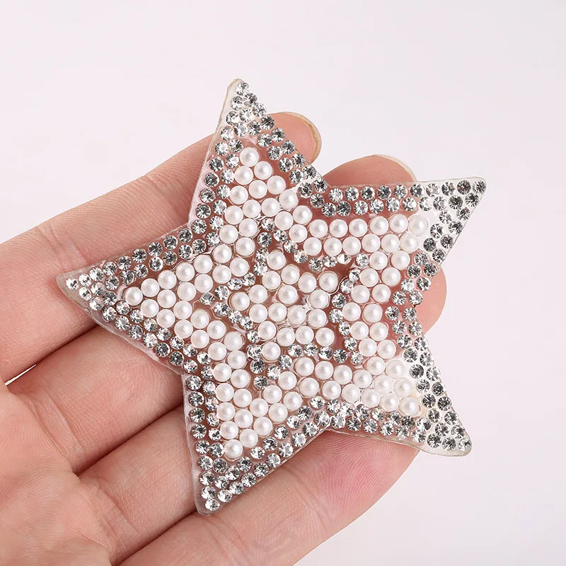 

Pearl Star Patch Star Patch Star Applique Apliques Logo Garment Rhinestone Patches For Clothes Iron On Stickers For Clothes