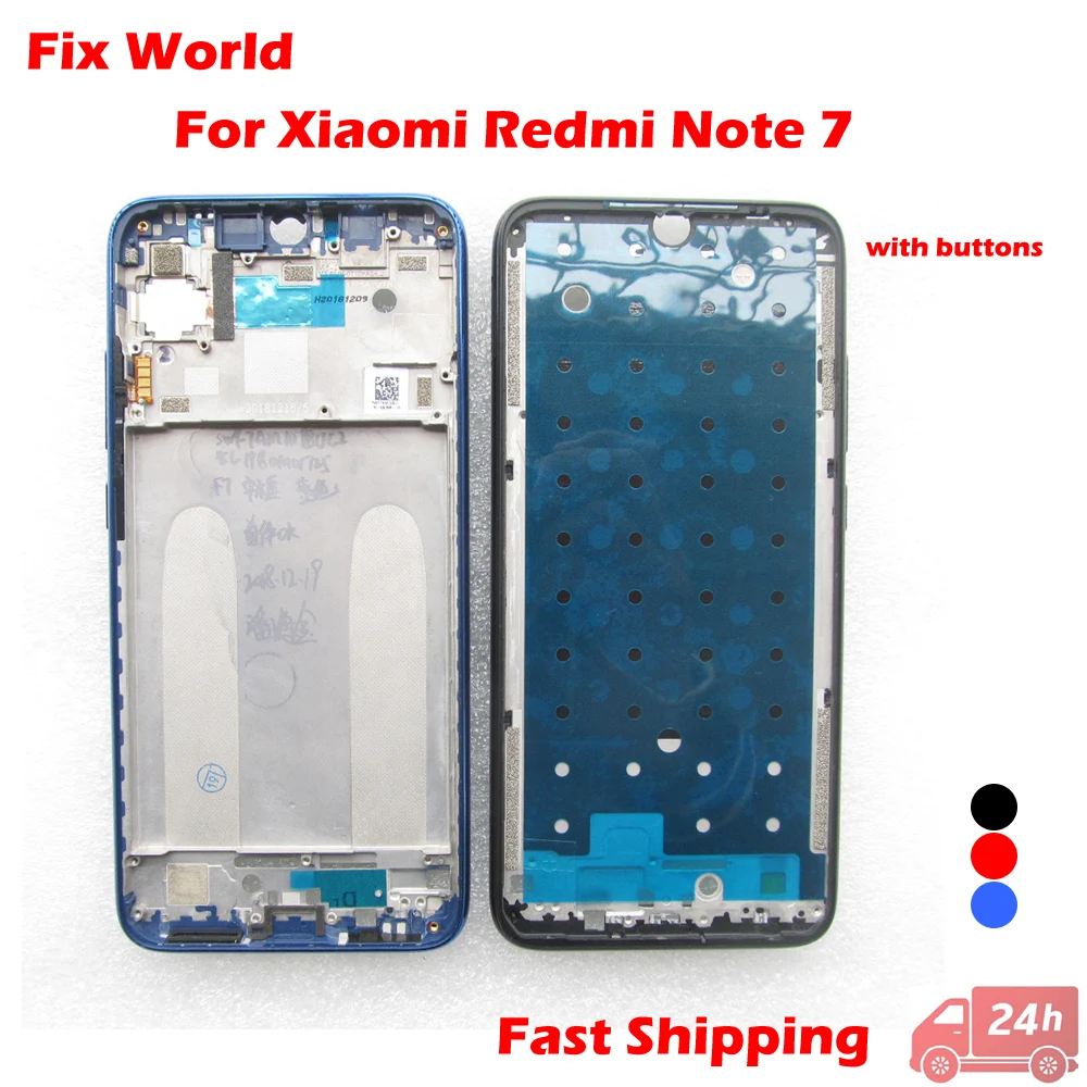 

Original Front Frame For Xiaomi Redmi Note 7 Front Housing Middle Frame Bezel LCD Supporting Frame For Redmi Note7
