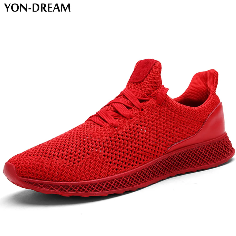 

YON-DREAM Summer Trends Breathable Men Shoes Fly Knitting Light Soft Sneakers Air Mesh Shallow Sport Men All Match Casual Shoes