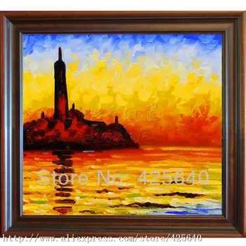

Venice Claude Monet Oil painting on canvas hight Quality Hand-painted Painting Church of San Giorgio Maggiore by Twilight