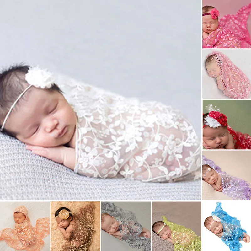 Вышивка кружева детские фотографии реквизит новорожденного обертывания ручной кружева шарф детские фото реквизит аксессуары высокое качество