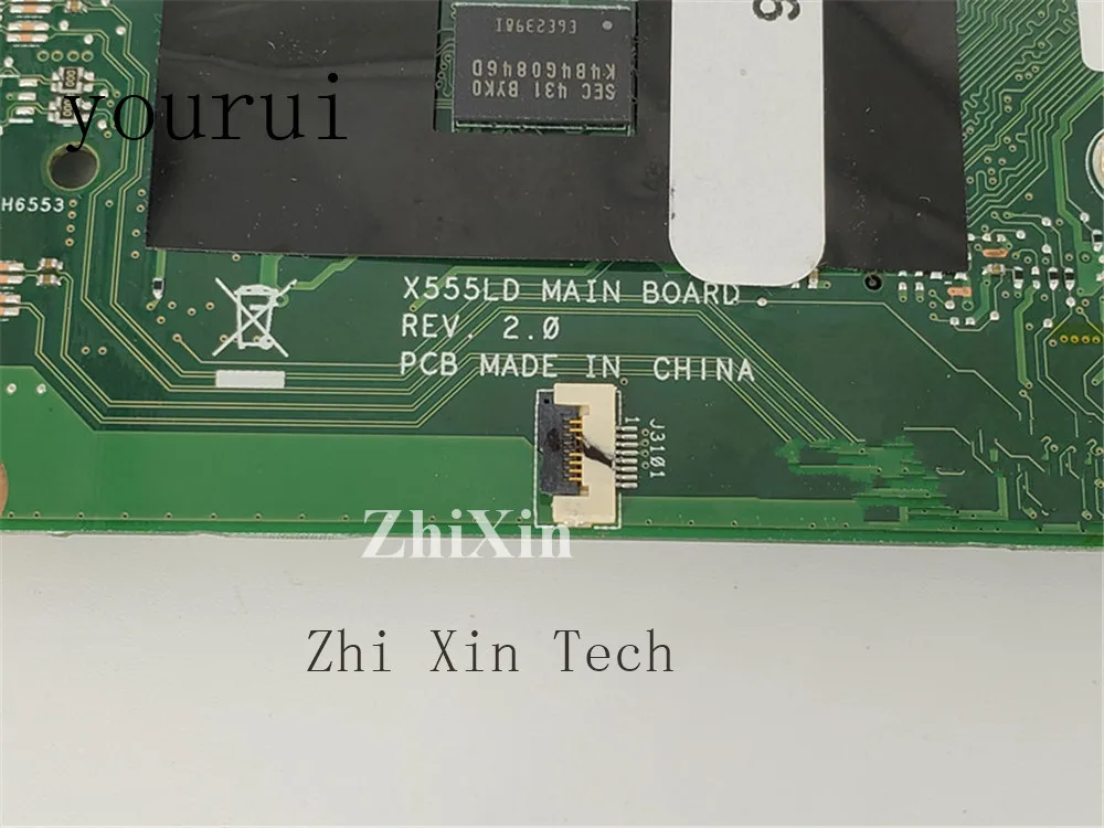  yourui For ASUS Original X555L X555LD Laptop Motherboard REV 2.0 Processor i3-4030u 4GB RAM Test al