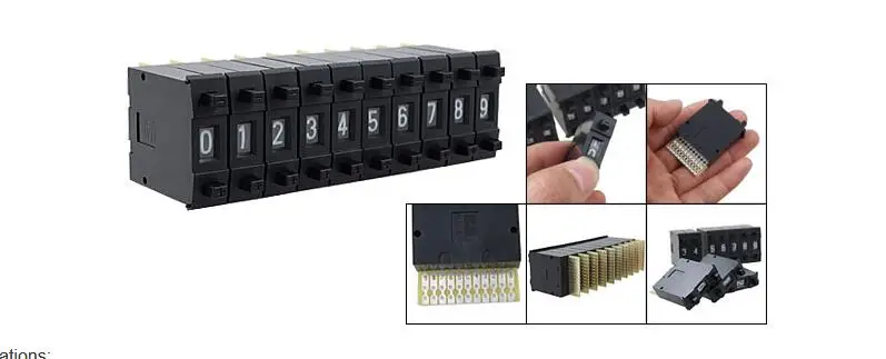0-9 Digital Single Unit Pushwheel Thumbwheel Switch KSA-2