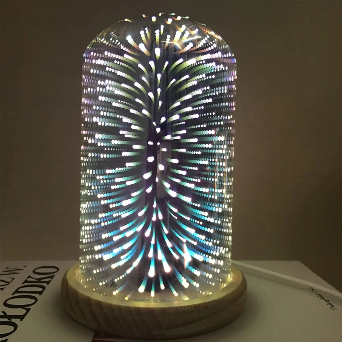 

Colorful DC 5V LED Tree Starburst Shaped Wooden Base Night Light USB Power Desk Table Book Lamp Cafe Bar Home Decor