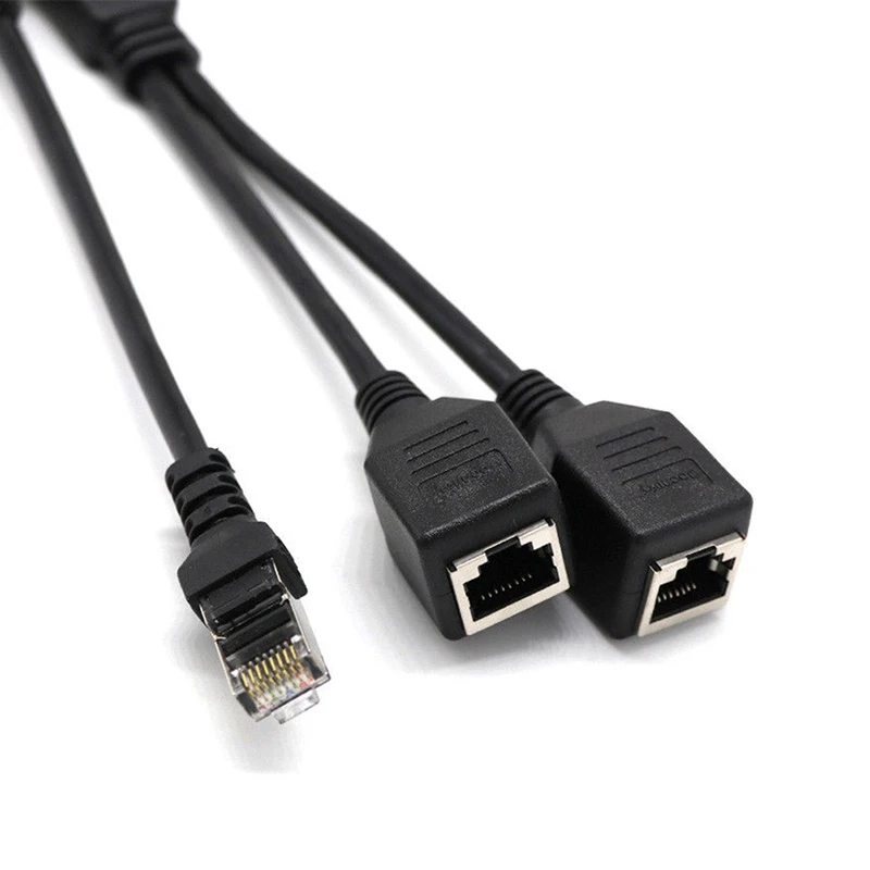 Сетевой разветвитель с 1 на 2 штекера гнездо Ethernet для локальной сети RJ45 переходник
