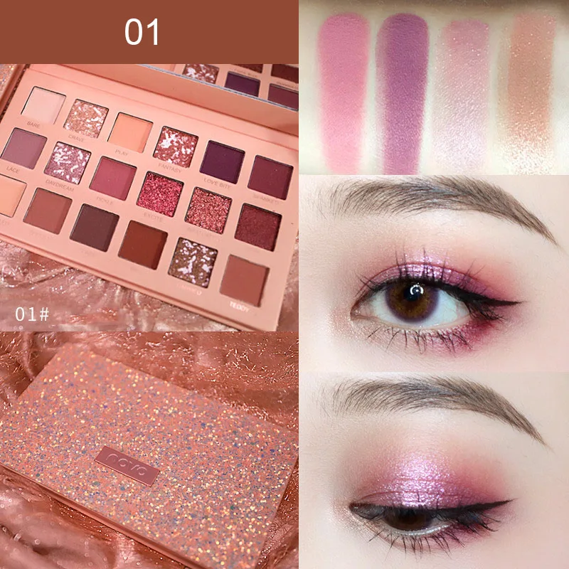 

2019 Hot Eyeshadow Palette 18 Colors Matte Glitter Long Lasting Waterproof Beauty for Women