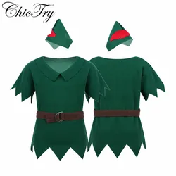 Kids Boys Halloween Carnival Costume Romper 3 Piece Felt Dress Up Pretend Play Girls or Boys Cosplay Party Dress Up Outfits Sets
