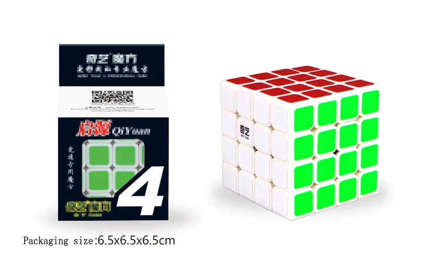 QIYI 4x4 Magic Cube Speedcubing Puzzle для начинающих-черный-база