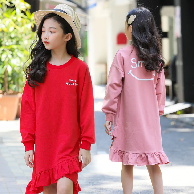

2019 cuhk children's cotton long sleeve princess dress printing Han edition wholesale children's wear manufacturer