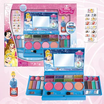 

Disney Pretend Play Beauty Fashion Toys frozen Princess Fashion Notebook Makeup Case Children's Cosmetics girls toys