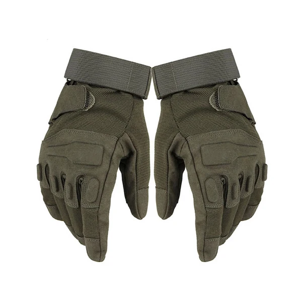 Армейские тактические перчатки для мужчин, для спорта на открытом воздухе, военный спецназ, полный палец, перчатки, противоскользящие, велосипедные перчатки, пригодные для носки, перчатки для спортзала - Цвет: Армейский зеленый