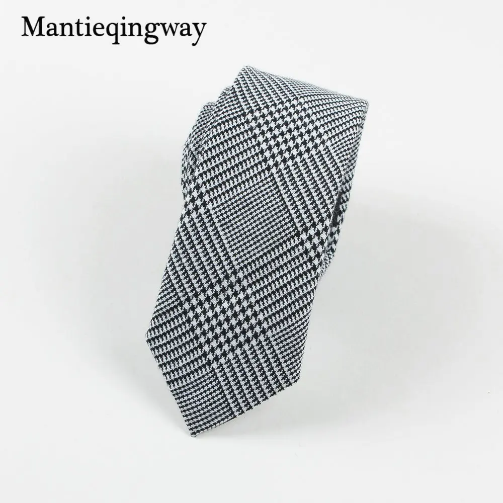 Mantieqingway 6 см хлопок Мужские галстуки дизайн Галстуки для шеи 6 см клетчатые и полосатые галстуки для мужчин формальные деловые Свадебные вечерние галстуки