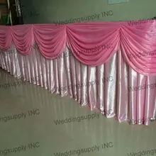 5 pieces13ft Свадебная вечеринка Таблица Плинтус с фиолетовый SWAG Таблица юбка с плиссированной юбке драпировка плинтус клипы