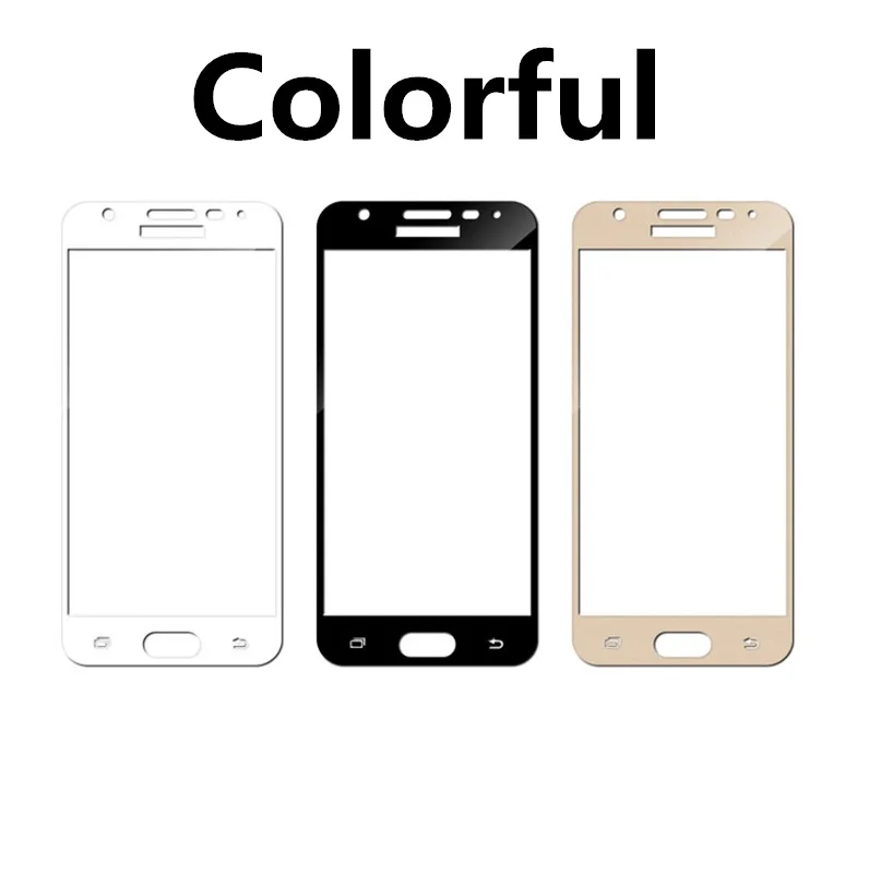 Закаленное Стекло для Samsung Galaxy J7 Prime G610 g610f g610m g610y Экран защитный Full Cover Black White Gold 5