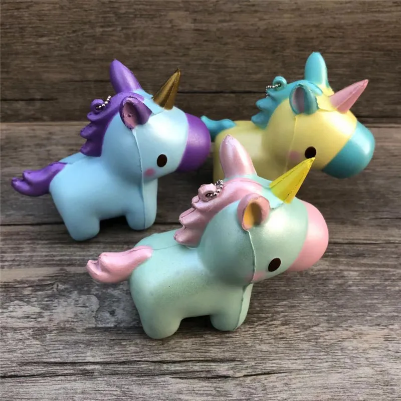 

Antistress PU Slow Rebound Pearl Horse Slow Rebound Simulation Decompression Toy Unicorn Squishy Keychain Toys for Children