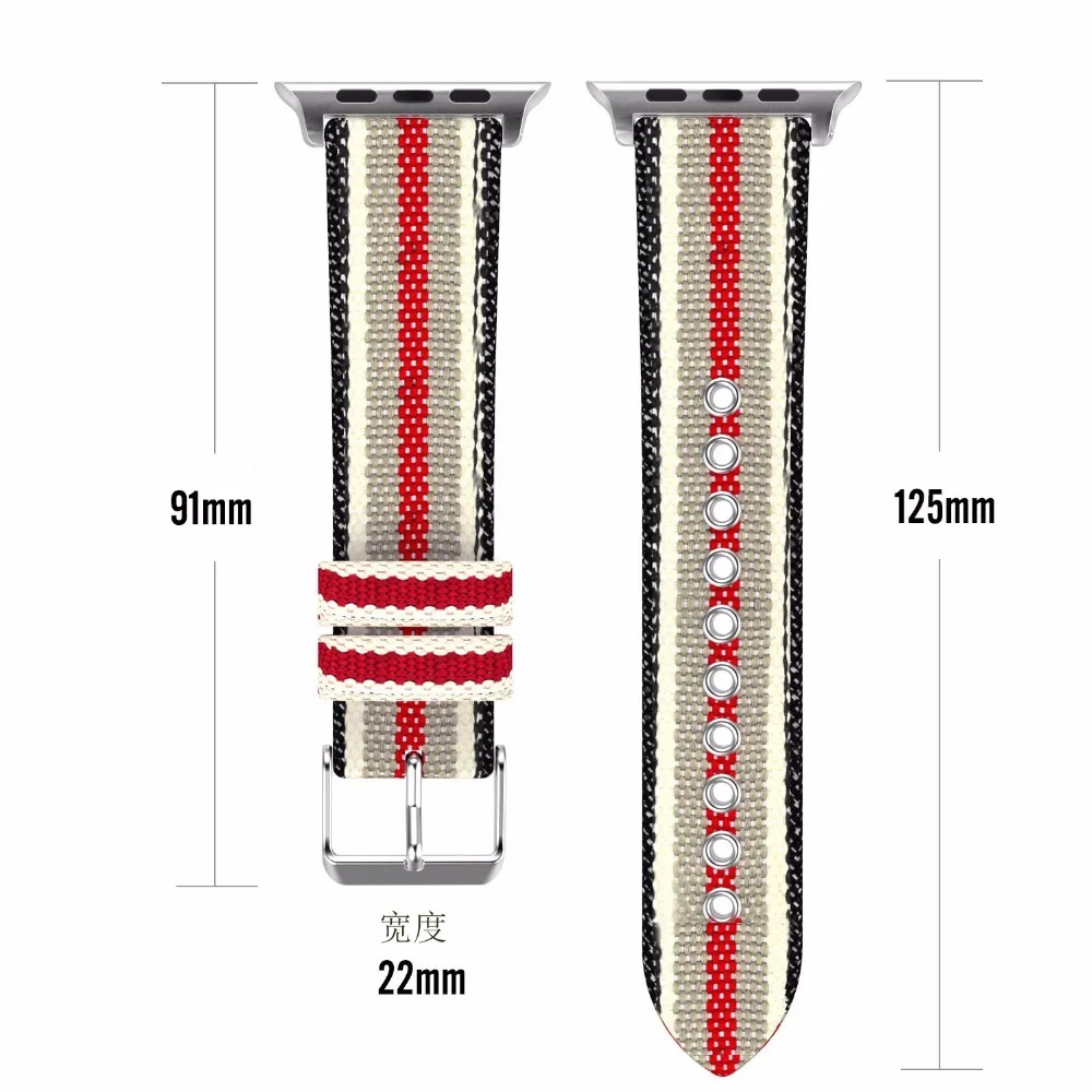 Нейлоновый штырь на замену пряжки для apple watch series 5 4 3 2 1 тканый ремешок для iWatch 42 мм 44 мм 40 мм 38 мм