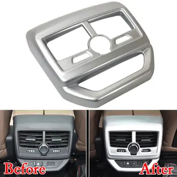 

BBQ@FUKA 1pc Chrome ABS Inner Rear Armrest Air Vent Outlet Cover Trim For 2017 Peugeot 5008 Car-styling Accessories Silver New