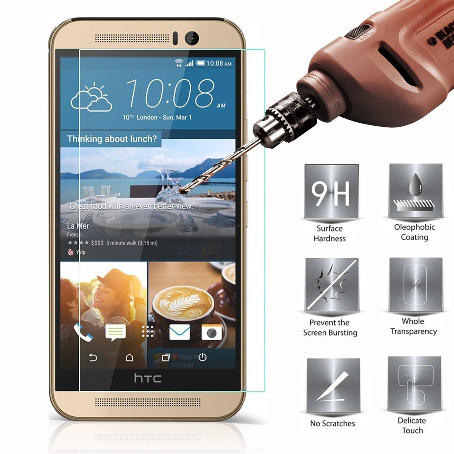 2.5D 9H Screen Protector Tempered Glass For HTC Desire 510 516 610 616 626 820 816 One M7 M8 M9 E9 Cover Case Protective Film 2.5D 9H Screen Protector Tempered Glass For HTC Desire 510 516 610 616 626 820 816 One M7 M8 M9 E9 Cover Case Protective Film