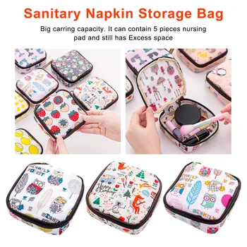 

1Pcs Summer Small Purses Fresh Casual Coin Wallet Lady Fruits Pattern Money Bag Reusable Menstrual Pad Makeup Bag