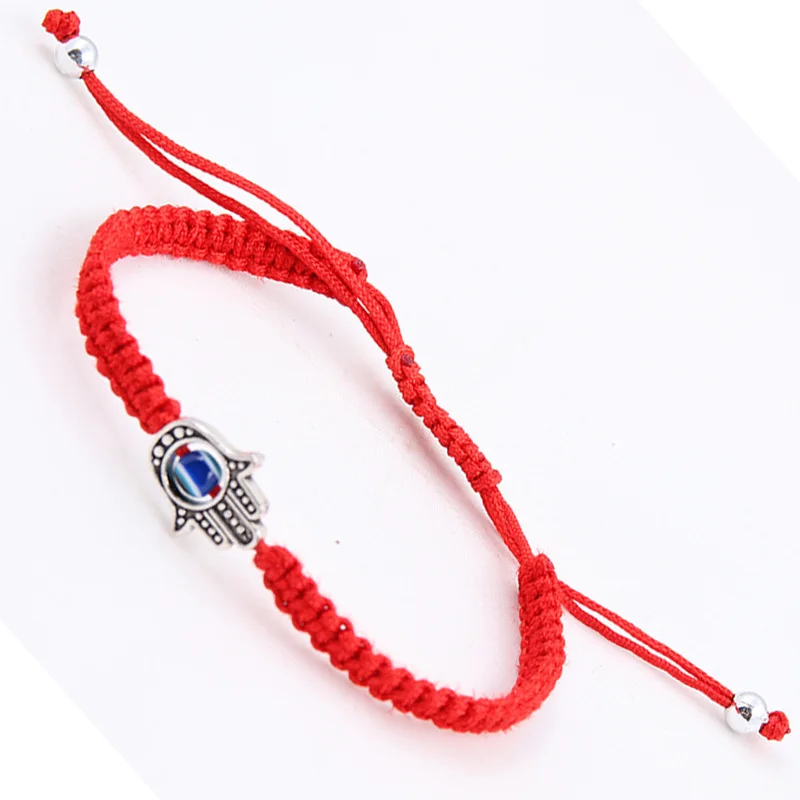 

Handmade Red Thread Charm Bracelet Women Hand of Fatima Evil Eye Bracelet Femme Jewelry