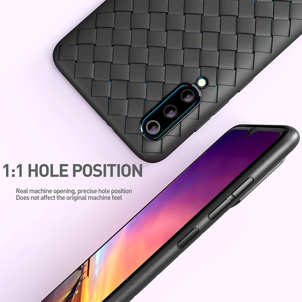 KEYSION Case For Xiaomi Mi 9 Mi 9SE Mi 8 Luxury Grid Weaving super soft Phone Case For Xiaomi Mi9 Mi 8 Radiating Cover Silicone