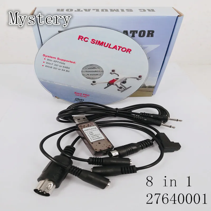 

8in1 XTR, Aerofly1.1, FMS,G3.5 G4, PhoenixRC5 USB Flight Simulator Cable for Futaba ESky JR WFLY 4-8Ch Skill Traning