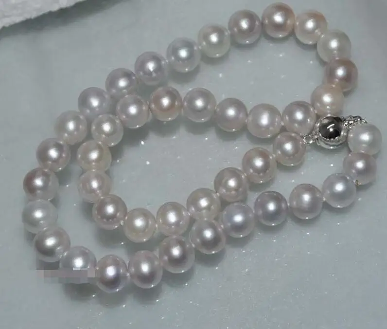 

FREE SHIPPING HOT sell new Style >>>>Natural Rare gray 10mm round cultured Pearl Necklace