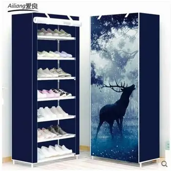

Household slippers rack economy assembly cloth art collection cabinet