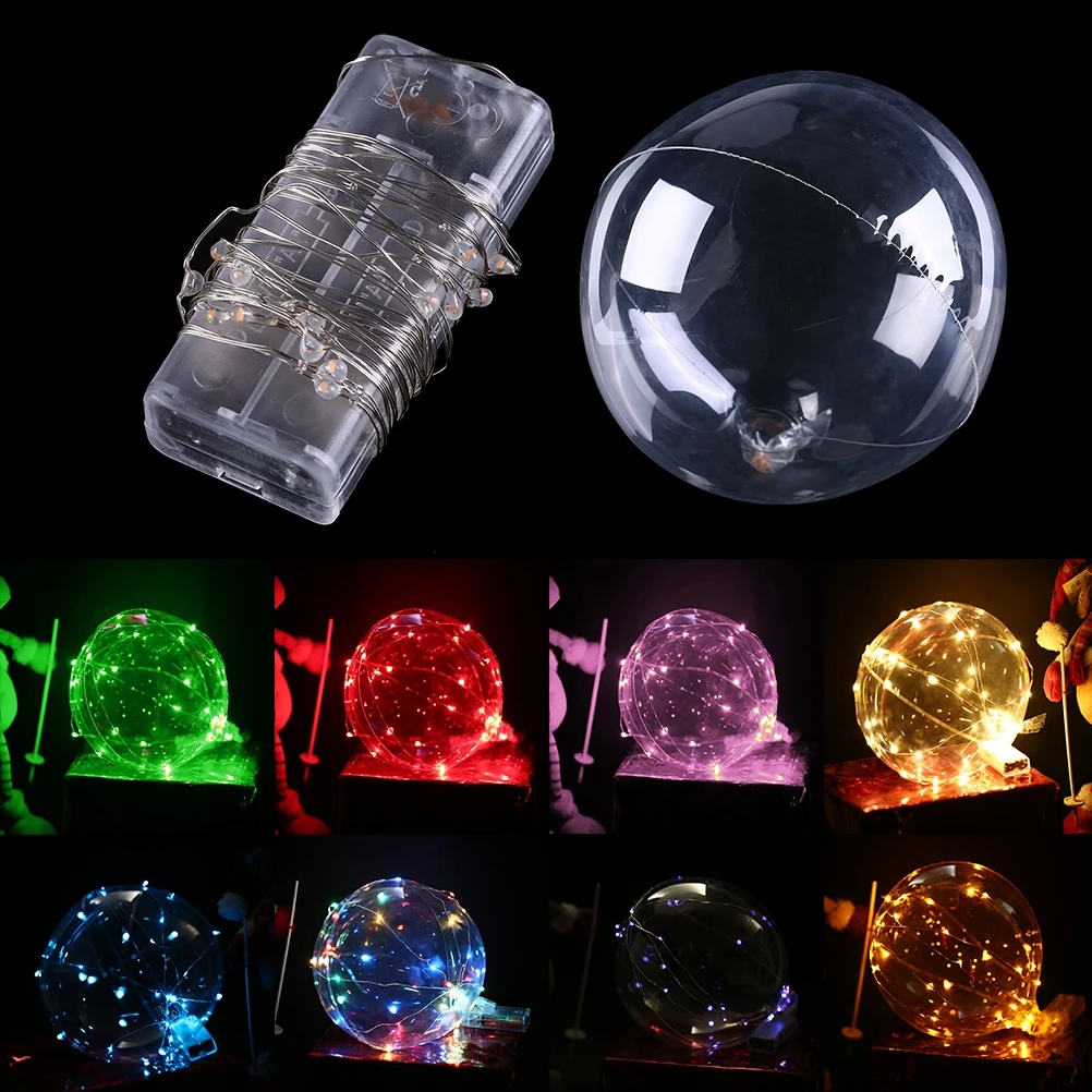 

3M Battery Power Copper Wire Waterproof LED String Lights For Wedding Birthday Party With 20 Inch Clear Bubble Balloon
