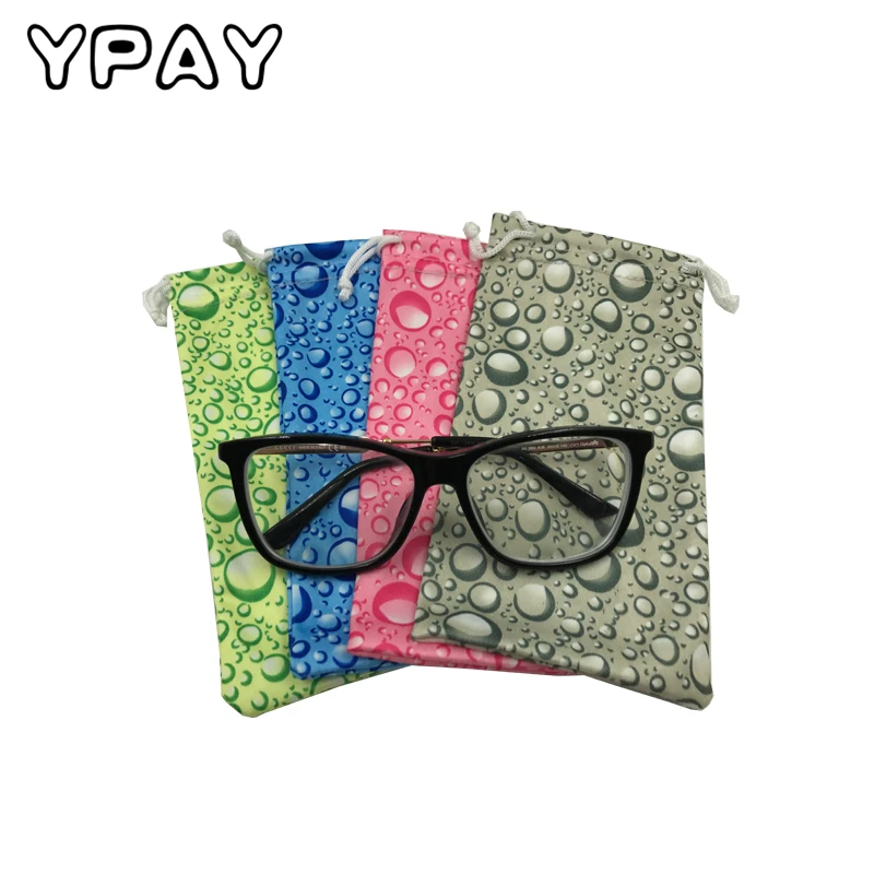 YPAY fashion high-grade microfiber needle two water drops pattern glasses bag sunglasses | Аксессуары для одежды