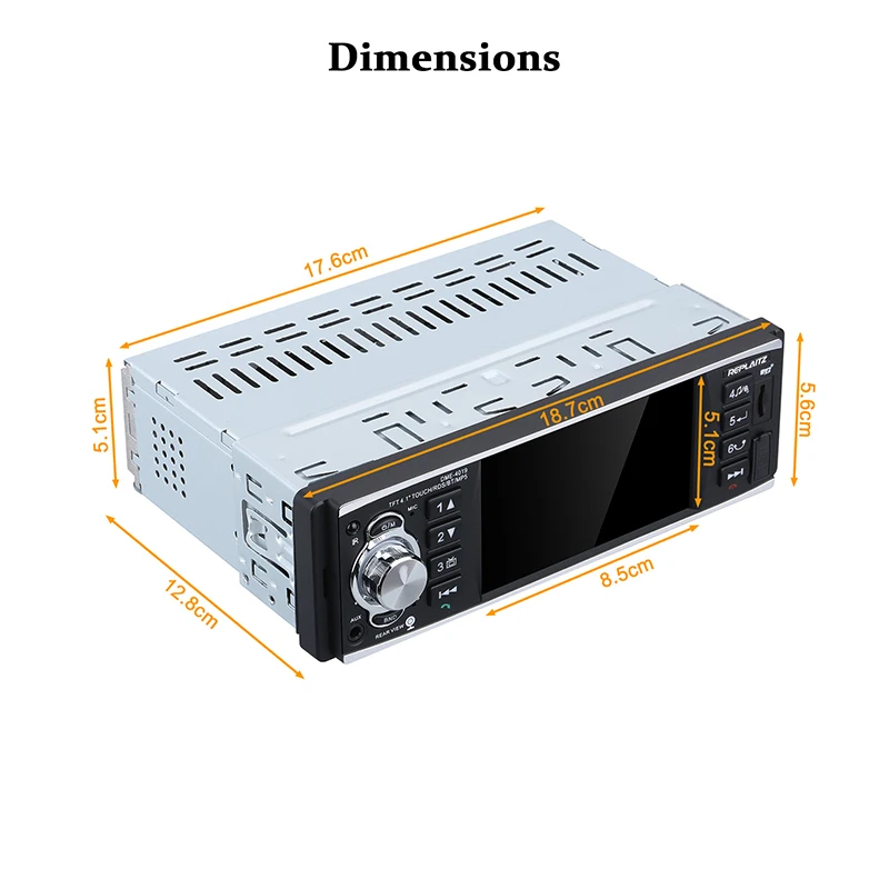 Автомагнитола 4019 1 Din MP5 плеер 4 дюймовый сенсорный экран HD Bluetooth RDS FM AUX USB TF
