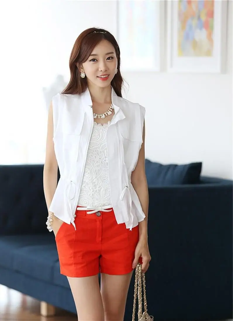Lace Flower Patterned Women Sleeveless Blouses Summer Shirt Casual  3XL Loose Tops Blusas