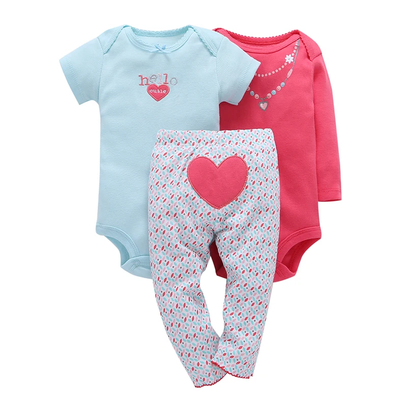 Newborn Baby Boy Girl Clothing Set For Unisex Bodysuit Clothes Suit Cotton Short Sleeve Infant Playsuit Ropa Bebes Jumpsuit