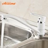 Nuevo  Accoona grifo de cocina pulido de la pintura de aerosol de sola manija caño giratorio recipiente fregadero grifo mezclador de aleación de Zinc de grifos de cocina A4166 aJjaXkQ1