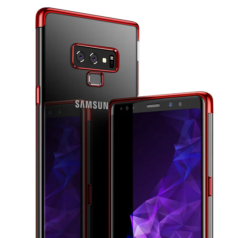 Чехол для телефона samsung Galaxy Note 9 чехол Роскошные прозрачные мягкие чехлы с