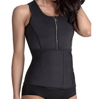 

Solid Color Western Purple Fever Sports Vest Zipper Abdomen Corset Belt Neoprene Ladies Body Shaper Latex Slim Waist-Protect
