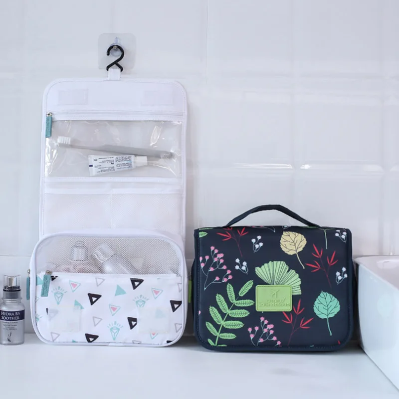 

Travel Hanging Toiletry Bag Women Beauty Vanity Cases Cosmetic Pouch Bathroom Makeup Foldable Wash Tote Box Accessories Supplies
