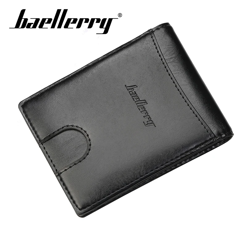 

Baellerry PU Leather Men Short Organizer Wallet Coin Pocket Note Compartment Card Holder Clip Porta Wallet Men Solid Wallet Bag