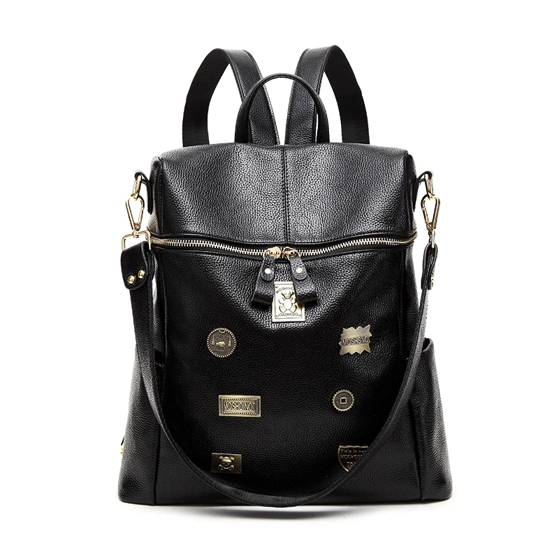 Luxury Brand Women Backpack Genuine Leather School Backpacks For Teenage Girls Oxford Shoulder Bag Large Capacity