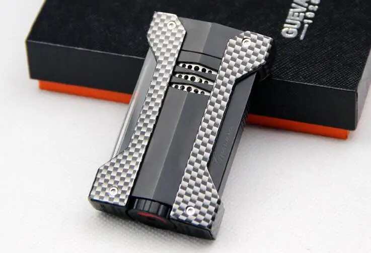 

GUEVARA 1 Jet Flame Gas Lighter Windproof Lighter, Pocket Travel Cigarette Cigar Lighter