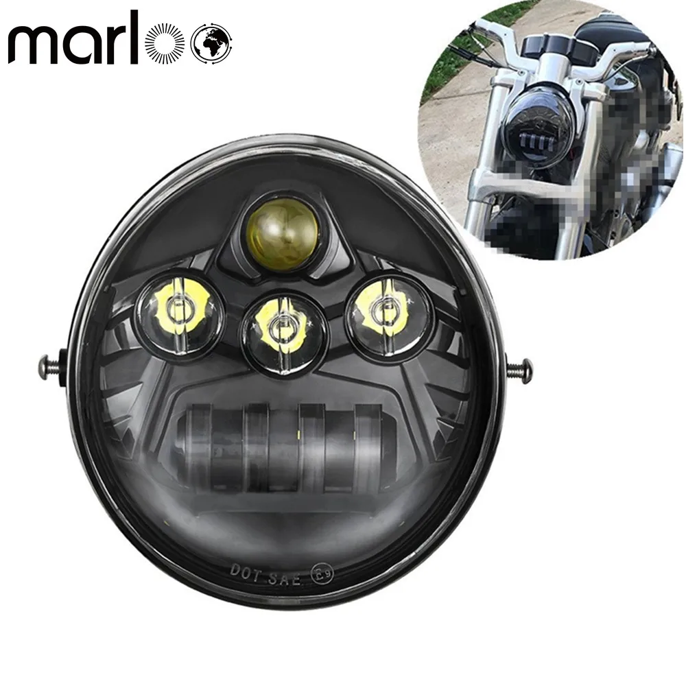 

60W Motorcycle Projector Led Headlight Hi Low Beam For VRod V Rod VRSCF VRSC VRSCR 2002-2017