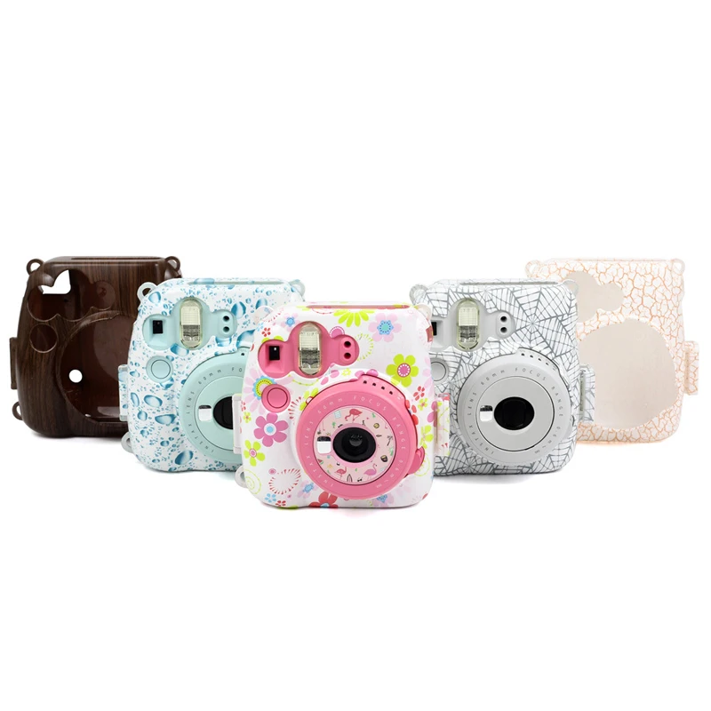Flower Brightness Bags for Fujifilm Instax Mini 8 8s 9 Instant Camera Case Strap Protector Dust Proof Cover Gifts|Сумки для
