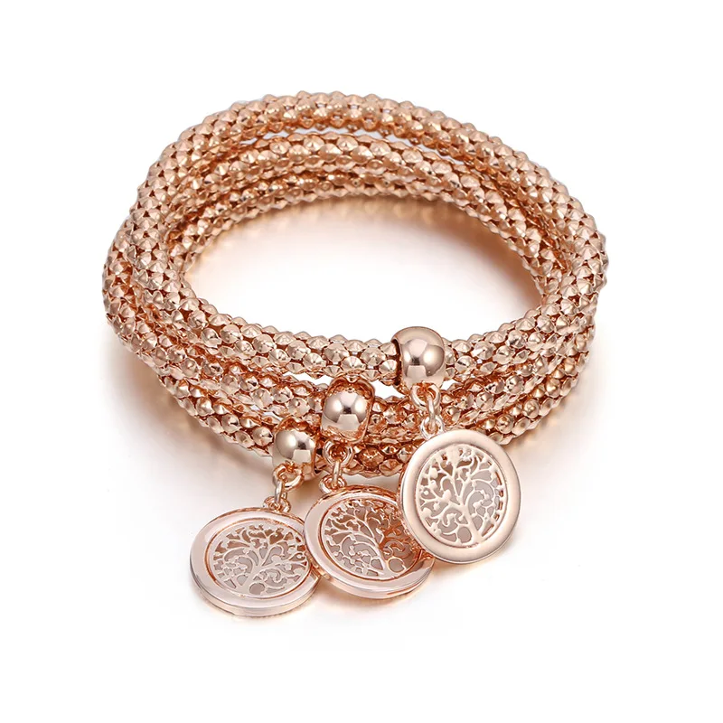 

2019 Hot European Fashion Jewelry Three-layer life tree pendant bracelet Crystal from Austrian as Women and female Party gifts