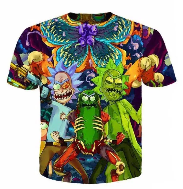 

2018 New Hot Popular Unique RICK AND MORTY ULTIMATE DESTRUCTION T SHIRT 3D Printed Hip Hop Famous Brand Unique T Shirt