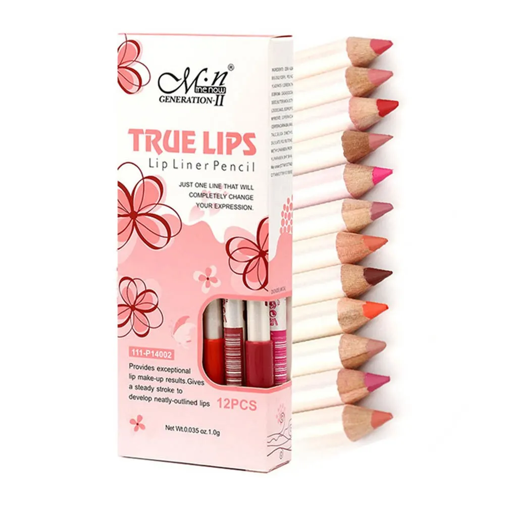 12 цветов/коробка Professional Lip Liner Sexy матовый карандаш для губ Карандаш ню Lipsliner ручка