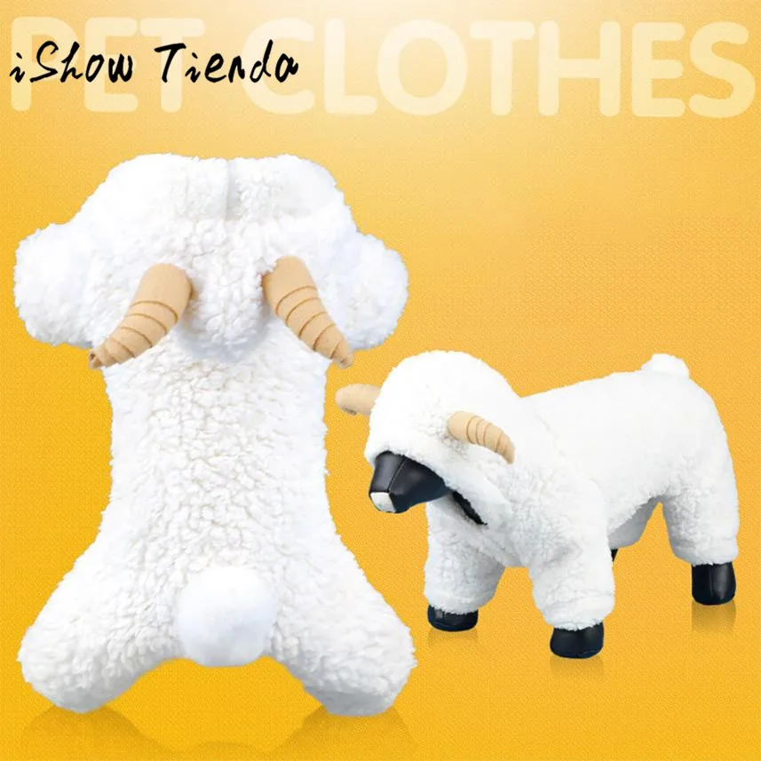 Buy Unisex Sheep Shape Pet Winter Clothes Puppy Dog Cat Coat Apparel Clothes