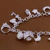 hot sale valentine gift charm Silver color Jewelry fashion , Bracelets cute women lady wedding charms free shipping H144 ► Photo 2/4